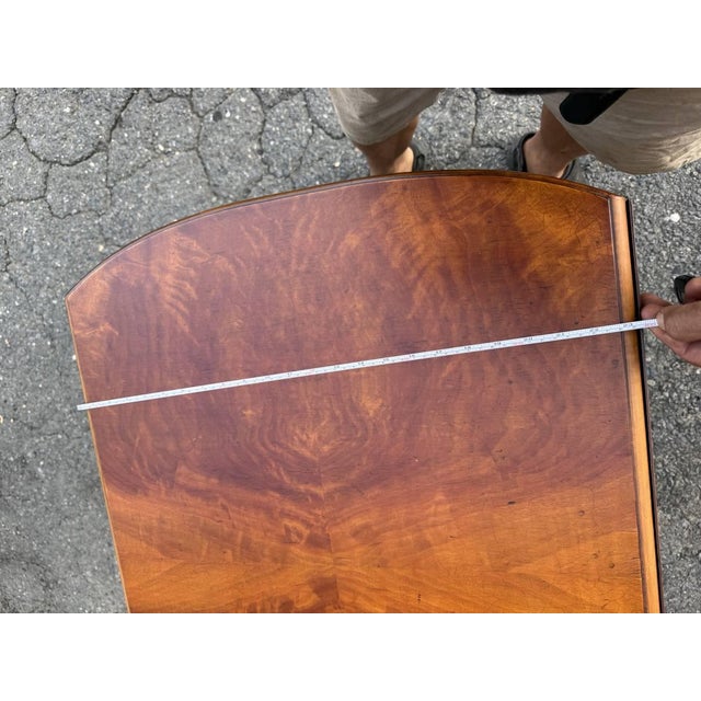 Vintage Federal-Style Burled Wood Pembroke Drop Leaf Side Table For Sale - Image 12 of 18