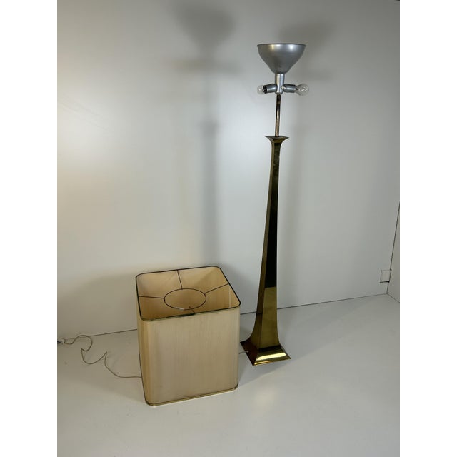 High Society Brass Floor Lamp, 1970s For Sale - Image 9 of 12