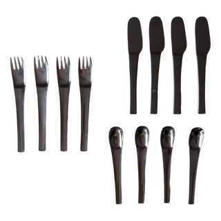 Linea 72 Alitalia Flatware by Joe Colombo & Ambrogio Pozzi, 1972, Set of 12 For Sale
