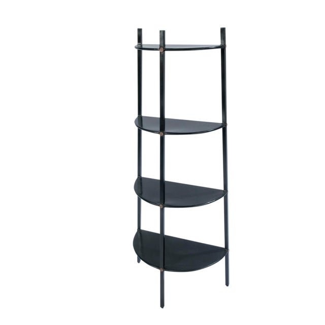 4-Tier Painted Metal Metal Etagere For Sale - Image 4 of 4