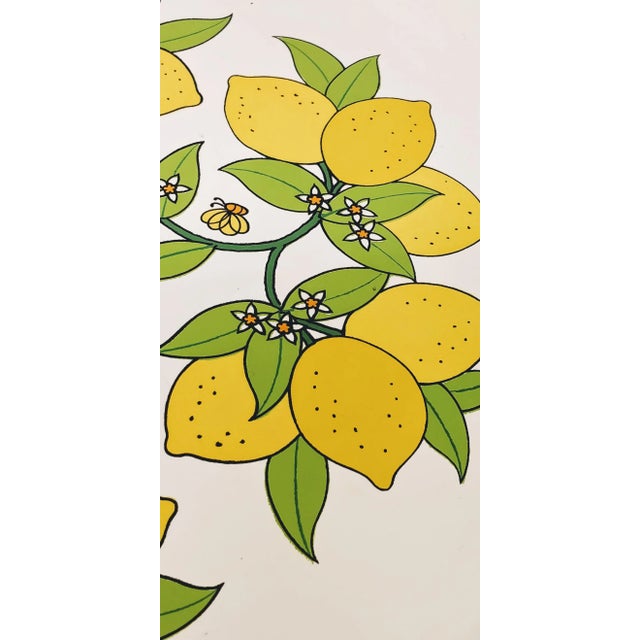 Large yellow lemon platter with cute bumble bees and green leaves. Sicker on back "Japan" Measures 13"x13"x.75. Circa...
