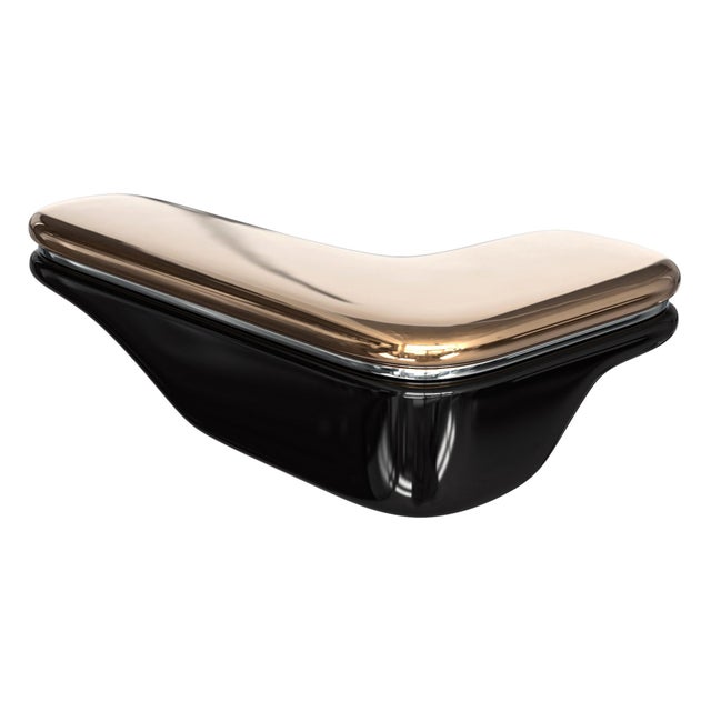 Art Deco "Skyfall" Coffee Table With Bronze, Stainless Steel, Handmade For Sale - Image 3 of 9