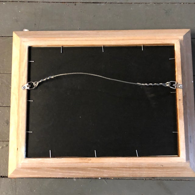 Original Vintage Lilly Pad Watercolor Painting Mid Century Frame For Sale - Image 4 of 5