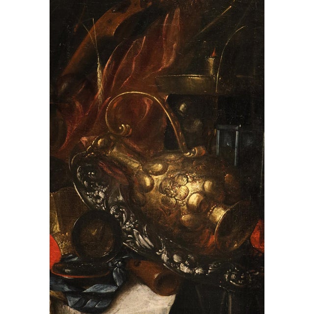 Franciscus Gysbrechts, Still Life Vanitas Gysbrechts, 17th Century, Oil Painting on Canvas, Framed For Sale - Image 11 of 15