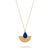 Mystic Ra Blue Enamel Gold Necklace For Sale - Image 4 of 9