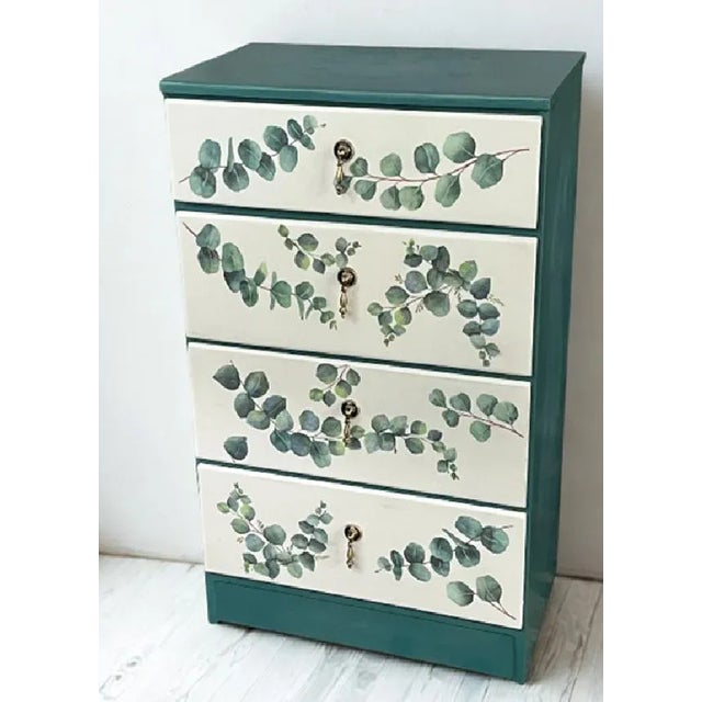 When we acquired this pine chest of drawers, it was stained and varnished in an ugly orangish hue. However, the chest was...