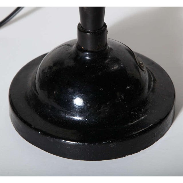 Substantial Polysonn-Lampe Nickel Plate & Black Iron Table Lamp, 1920's For Sale - Image 4 of 10
