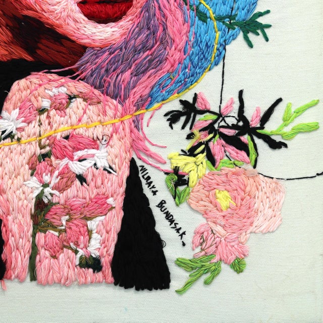 Textile Vivid Summer - Original Artwork by Nilraya Bundasak For Sale - Image 7 of 10