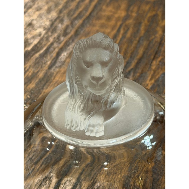 Glass 1870s Gillinder & Sons Frosted Lion Covered Glass Compote For Sale - Image 7 of 17