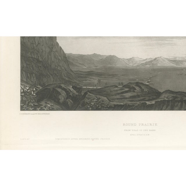 Mid 19th Century F.W. Egloffstein, Utah Landscape, Round Prairie & Timpanogos Valley, 1861, Print For Sale - Image 5 of 10