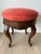 Coffee Vintage Baker Furniture Louis XV Style Carved Walnut Vanity Stool For Sale - Image 8 of 9