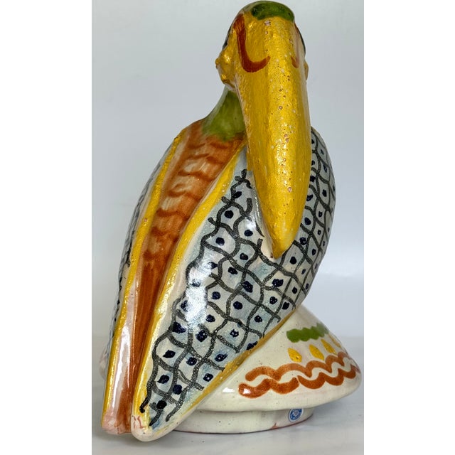 Made in Mexico Hand Painted and Glazed Terra Cotta Tucan Figure For Sale In Seattle - Image 6 of 15