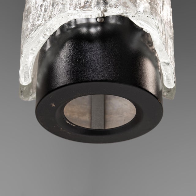 Scandinavian Ice Glass Pendant, 1960s, Set of 4 For Sale - Image 10 of 11