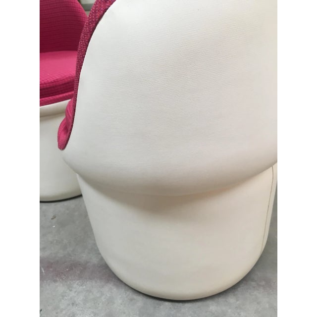 Set of Italian Faux Leather & Fabric Side Chairs, 1970s For Sale - Image 13 of 16