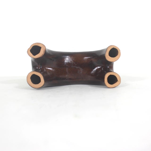 Ceramic Mid Century Modern Ceramic Ram or Goat Pottery, Small Animal Figurine Vintage Sculpture Bitossi Style For Sale - Image 7 of 9
