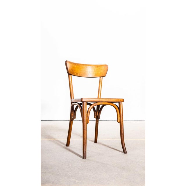 1950s Honey Thin Slim Back Dining Chair from Baumann, 1950s For Sale - Image 5 of 15