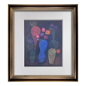 Paul Klee Flowers in Glasses 1940s Limited Edition Lithograph Custom Framed Coa