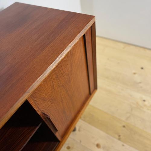 Mid-Century Scandinavian Teak Sideboard with Retractable Doors For Sale - Image 11 of 15