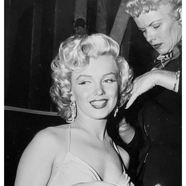 Marilyn Monroe on the Set Having a Haircut-Rare 1950s Photograph by Darlene Hammond For Sale - Image 4 of 7