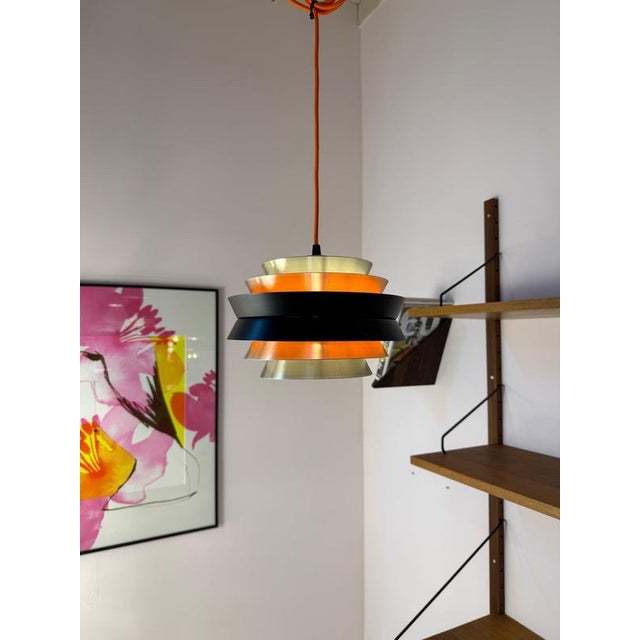 2000 - 2009 Trava Louvered Lamp in Silver, Black and Orange by Carl Thore for Granhaga For Sale - Image 5 of 11