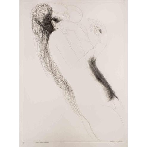 Emilio Greco, Grande Figura Diagonale, Nude, Etching, 1970 For Sale