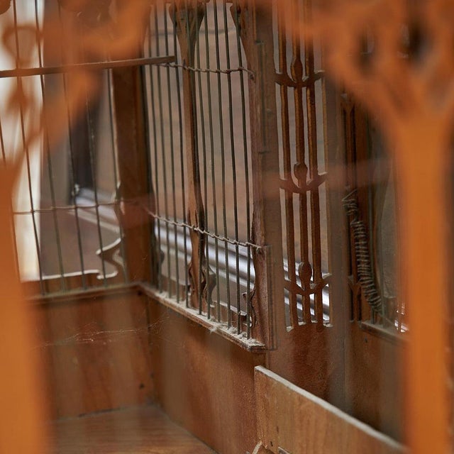 Brown Vintage Liberty Birds Cage For Sale - Image 8 of 11