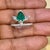 1.2 Ct Finest Zambian Pear Emerald & 1 Ct Diamond Ring in 18 Kt Gold Size 6.5 For Sale - Image 14 of 18
