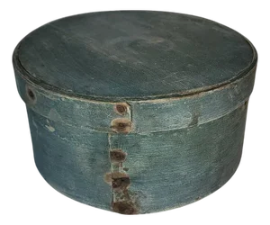 19thc Original Painted Blue Pantry Box