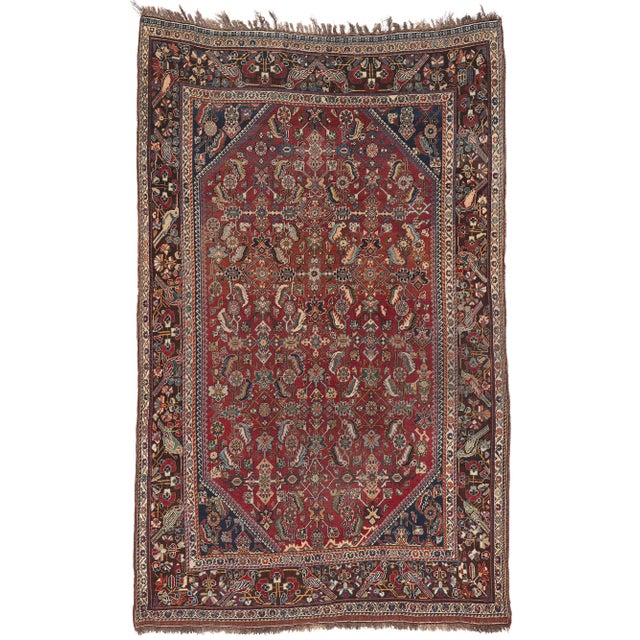 Early 20th Century Antique Persian Shiraz Rug, 04'07 X 07'03 For Sale - Image 10 of 10