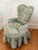 Petite Ladies Chair in Jacquard Damask Upholstery With Ruffled Skirt For Sale - Image 10 of 11