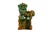 Amber Rare Mid-Century Modern Chinese Ceremic Food Dogs in Vibrant Sancai-Style Green & Amber Drip Glaze For Sale - Image 8 of 12