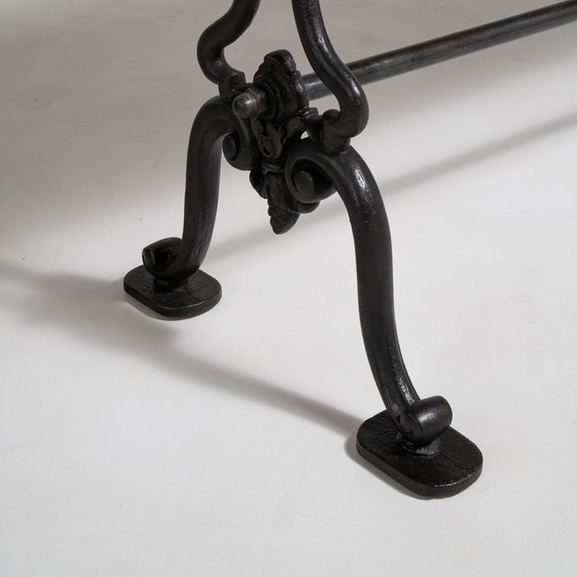 Cast Iron Bistro Table, Antique, France, Early 20th Century For Sale - Image 10 of 15