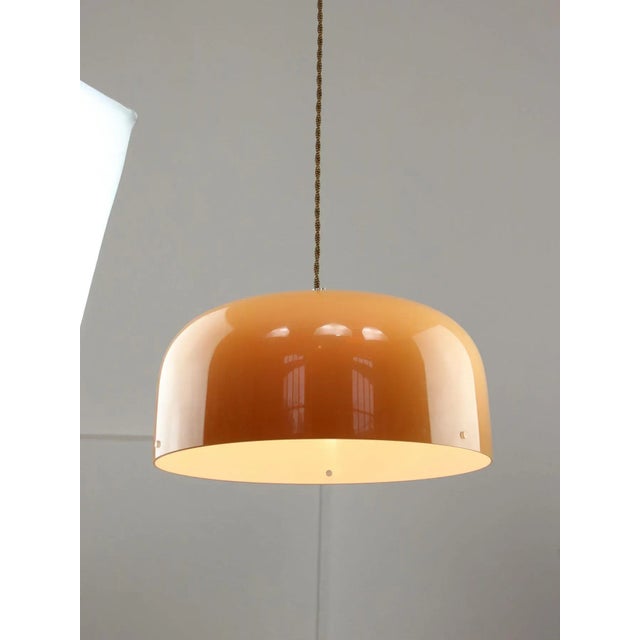 Mid-Century Modern Space Age Brown Pendant Lamp from Guzzini, 1960s For Sale - Image 3 of 18