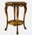 Chocolate Late 20th Century Italian Carved Wood and Cane Marble Top Side Table For Sale - Image 8 of 8