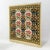 This intricate vintage needlework piece features a repetitive ornamental design of blooming red roses set within ivory...
