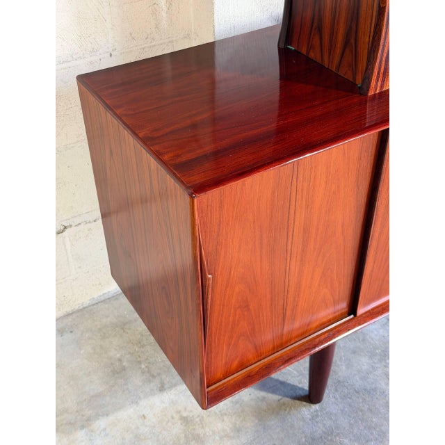 Mid 20th Century Arne Vodder Rosewood Sideboard Credenza With Hutch Vintage Danish Mid-Century Modern For Sale - Image 5 of 16