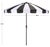 Modern Buti 9 Ft Crank Umbrella, Black Cabana Stripe/Brown Pole For Sale - Image 3 of 9