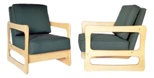 Set of Vintage Forest Green Vesta Amrchairs by Brigita Adamonienė, 1970s