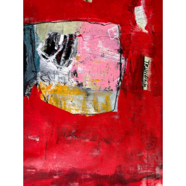 Sarah Trundle Sarah Trundle, Large Scale Abstract Painting, "Reddy or Not" For Sale - Image 4 of 5