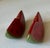 Trompe-l'Oeil Americana Ceramic Watermelon Salt and Pepper Shakers- A Pair For Sale In Palm Springs - Image 6 of 9
