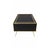 Black Glass and Brass Coffee Table, 1980s For Sale - Image 3 of 7