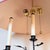 Frederick Cooper Chicago Tole Apple and Iron Candelabra Table Lamps Set of 2, 1950s Folk Art Toleware For Sale - Image 9 of 11