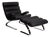 Set of Leather and Chrome Sinus Armchair and Ottoman from COR For Sale