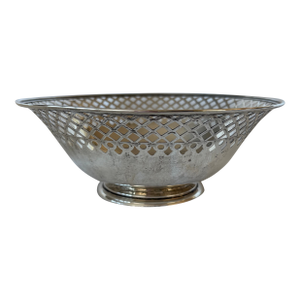 Early 20th Century Sterling Silver Lattice Bowl