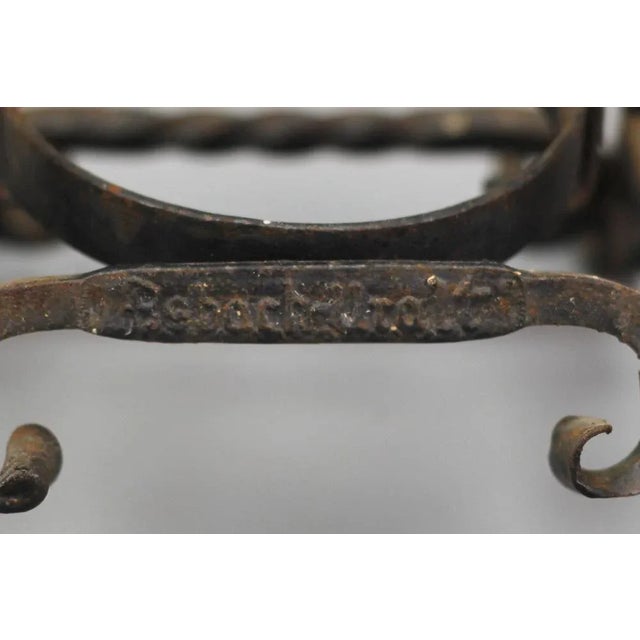 Vintage German Wrought Iron Bottle Cradle Pourer, 1970s For Sale - Image 12 of 18