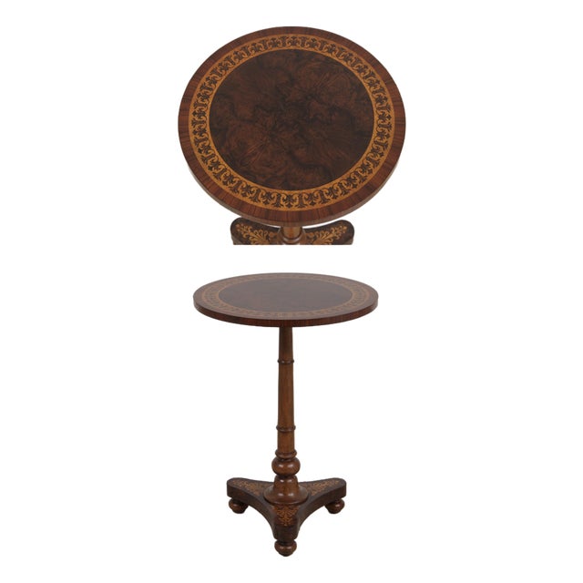 Maitland Smith 89-0406 Inlaid Mahogany Table For Sale