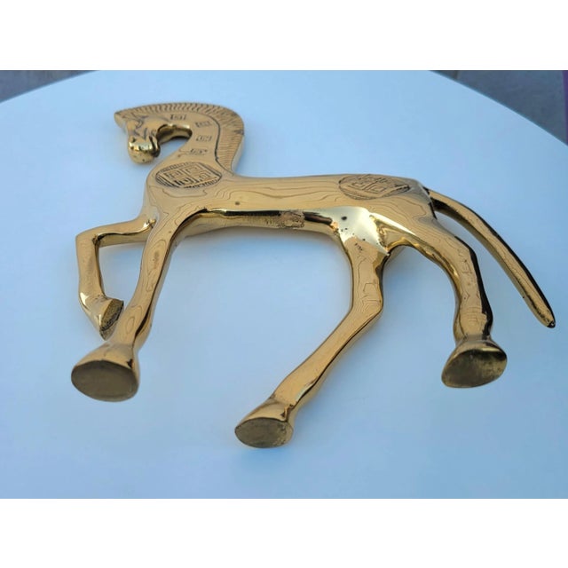 Brass Mid-Century Stylized Trojan Horse Sculpture For Sale - Image 8 of 13