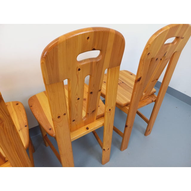 Vintage Pine Chairs, 1970s, Set of 4 For Sale - Image 11 of 18