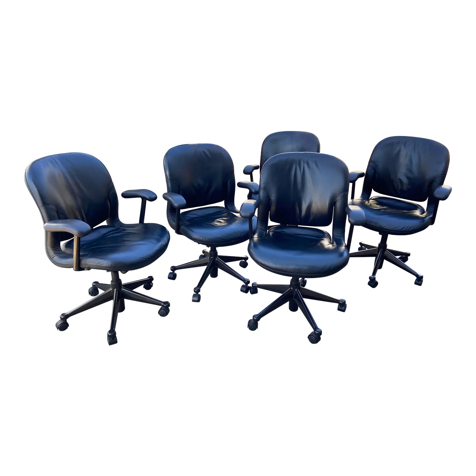 Vintage Herman Miller Conference Room Chairs Set of 5 Chairish