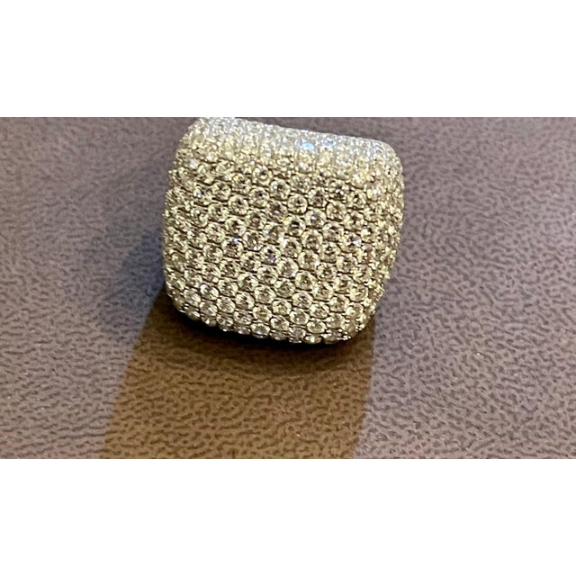9 Carat Pave Diamonds VS Quality E Color Cocktail 18 Kt White Gold Ring Estate For Sale - Image 13 of 18